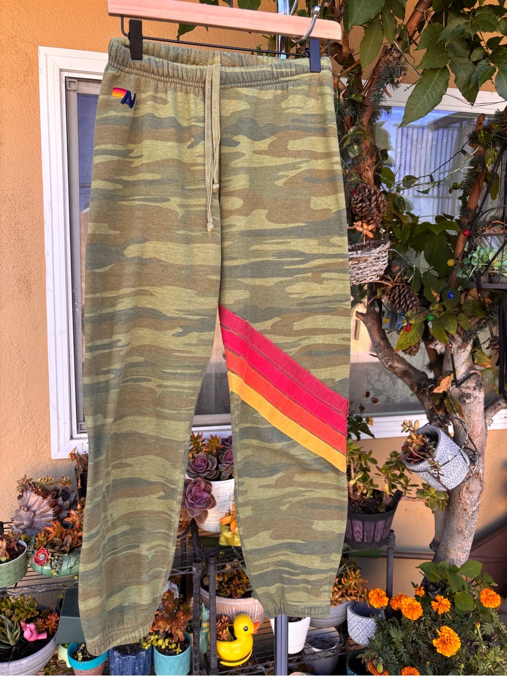 Aviator Nation Green Camo Sweatpant Joggers Size S